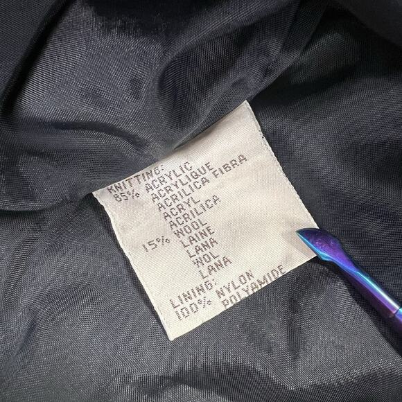 Vintage Angelo Litrico XL 56/58 Men’s Coat Bomber Jacket Wool Knit - A129 - Picture 6 of 6